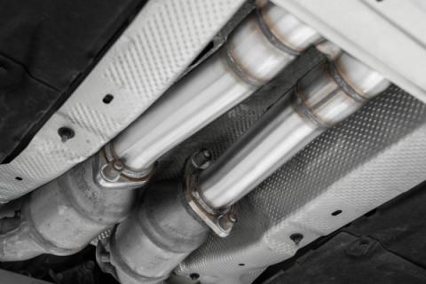 2022-2024 Kia Stinger 3.3L AWD/RWD 2.5 Inch Cat-Back Dual Split Rear Quad Outlet T304 Stainless Steel Active Exhaust MBRP