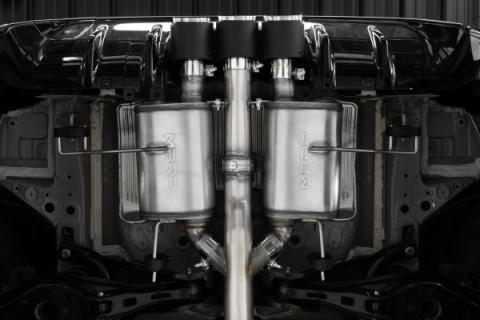 23-Up Honda Civic Type R 2.0L 3 Inch Cat-Back Exhaust System Armor Pro T304 Stainless Steel Triple Center Outlet with Carbon Fiber Tips Active Exhaust MBRP