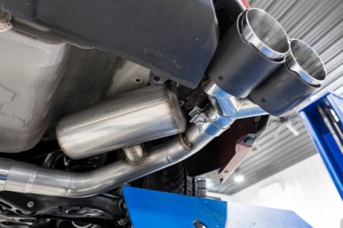 2022-Up Honda Civic Sport Touring 1.5L Turbo Hatchback Armor Lite 3 Inch Cat-Back 2.5 Inch Dual Split Rear with Quad Carbon Fiber Tips MBRP