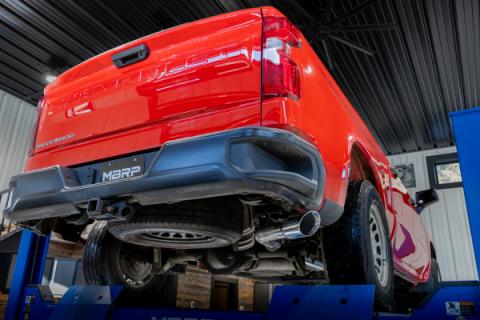 2019-Present Silverado/Sierra 1500 2.7L T304 Stainless Steel 3 Inch Cat-Back, Single Side Exit, Armor Pro MBRP