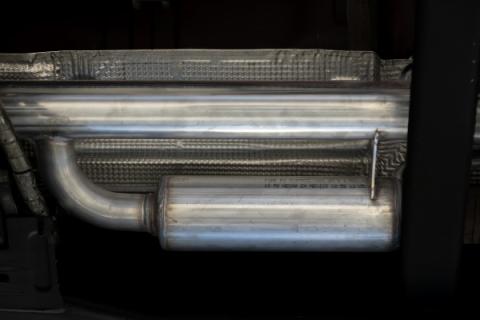 2019-Present Silverado/Sierra 1500 2.7L Black-Coated Aluminized Steel 3 Inch Cat-Back Single Side Exit Armor BLK MBRP