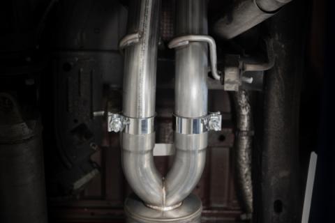 2019-2024 Silverado/Sierra 1500 2.7L Armor Lite Aluminized Steel 3 Inch Cat-Back, 2.5 Inch Dual Split Rear Exit MBRP