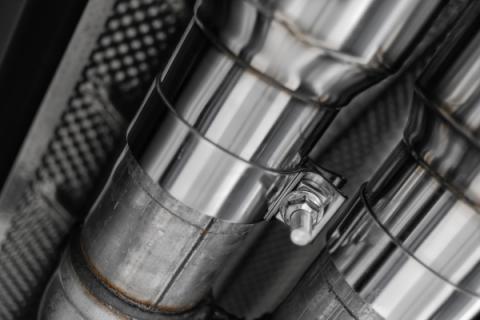 2021-24 RAM TRX T304 Stainless Steel 3 Inch Cat-Back Dual Split Rear with Carbon Fiber Tips Race Version Exhaust System MBRP