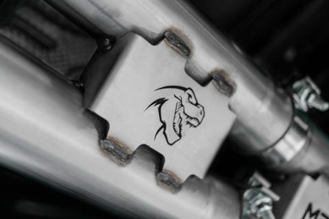 2021-24 RAM TRX T304 Stainless Steel 3 Inch Cat-Back Dual Split Rear with Carbon Fiber Tips Race Version Exhaust System MBRP