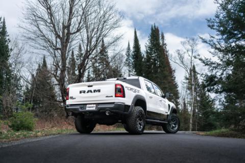 2021-24 RAM TRX T304 Stainless Steel 3 Inch Cat-Back Dual Split Rear with Carbon Fiber Tips Race Version Exhaust System MBRP
