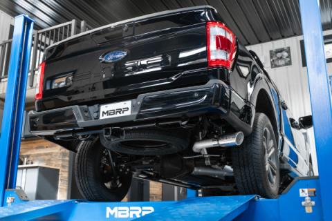 21-Up Ford F-150 Black Coated Aluminized Steel 3 Inch Cat-Back Single Side Exhaust System MBRP
