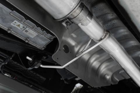 T304 Stainless Steel 3 Inch Resonator Back Single Side Exit 2021-Up Ford F-150 PowerBoost Hybrid 3.5L MBRP