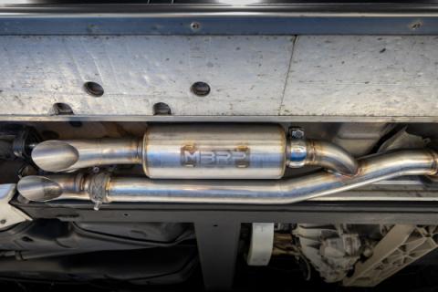 2019-2024 Mercedes-Benz G63 4.0TT V8 Armor Pro T304SS 2.5 Inch Pre-Axle Cat-Back, Dual Split Side, Quad Outlet, Active Profile MBRP