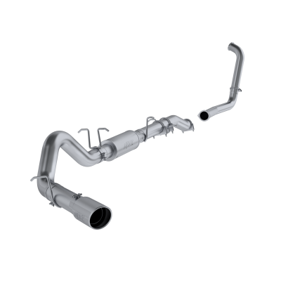 4 Inch Turbo Back Single Side Stock Cat Exit Aluminized Steel For 03-07 Ford F-250/350 6.0L Extended Cab/Crew Cab MBRP