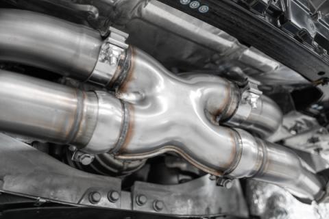 2020-2025 Chevrolet Corvette C8 6.2L Armor Pro T304 Stainless Steel 3 Inch Cat-Back Quad Split Rear with Carbon Fiber Tips Valve Delete MBRP