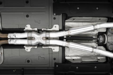 15-23 Dodge Challenger Aluminized Steel 3 Inch Dual Cat Back Quad Tips (Street Version) Exhaust System MBRP