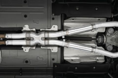 2015-2016 Dodge Challenger T304 Stainless Steel 3 Inch Dual Rear Cat-Back Quad Tips (Street Version) Exhaust System MBRP