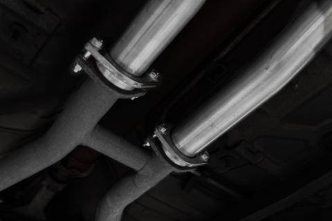 1999-2004 Ford Mustang GT/ Mach 1 4.6L Aluminized Steel 2.5 Inch Cat-Back Dual Rear Exit with Black Tips MBRP