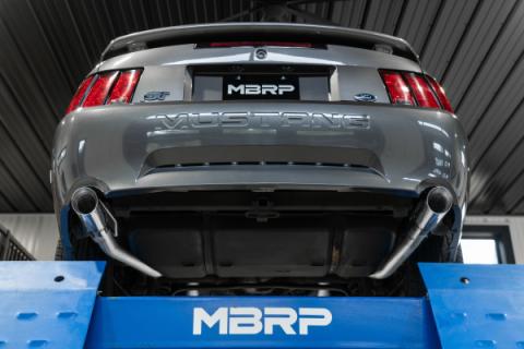 1999-2004 Ford Mustang GT/ Mach 1 4.6L Aluminized Steel 2.5 Inch Cat-Back Dual Rear Exit with Black Tips MBRP