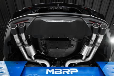 24-Up Ford Mustang GT S650 5.0L 3 Inch Cat-Back Exhaust System, Armor Pro T304 Stainless Steel Quad Rear Exit With Carbon Fiber Tips, Active, MBRP