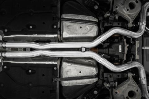 24-Up Ford Mustang GT S650 5.0L 3 Inch Cat-Back Exhaust System, Armor Pro T304 Stainless Steel Quad Rear Exit With Carbon Fiber Tips, Active, MBRP