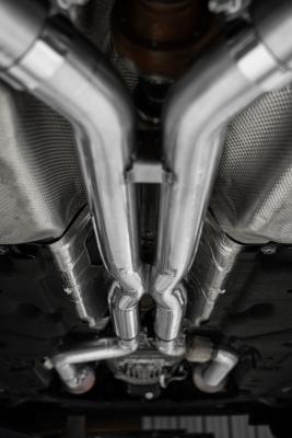 24-Up Ford Mustang GT S650 5.0L 3 Inch Cat-Back Exhaust System, Armor Pro T304 Stainless Steel Quad Rear Exit With Carbon Fiber Tips, Active, MBRP