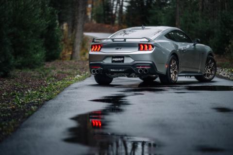 24-Up Ford Mustang GT 5.0L, Armor Pro T304 Stainless Steel 3 Inch Cat-Back Dual Split Rear with Quad Tips, Race Profile MBRP