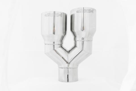 T304 Stainless Steel Tip 2.5 Inch ID Dual 3.5 Inch OD Out 9.5 Inch Length Single Wall MBRP