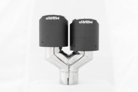 Carbon Fiber Tip  2.5 Inch ID Dual 4 Inch OD Out 9.5 Inch Length Dual Wall MBRP