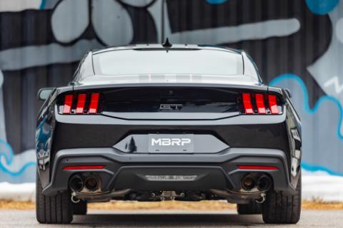 Black-Coated 4 Inch Quad Tip Cover Kit for 2015-2024 Ford Mustangs with Quad Tips MBRP