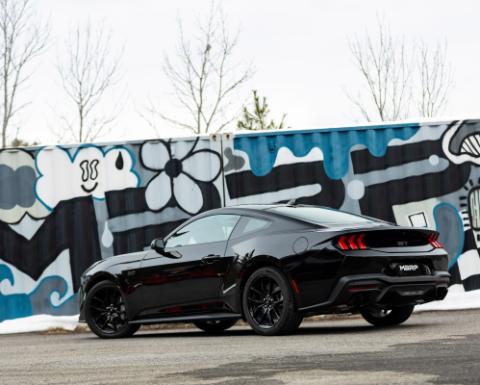 Black-Coated 4 Inch Quad Tip Cover Kit for 2015-2024 Ford Mustangs with Quad Tips MBRP