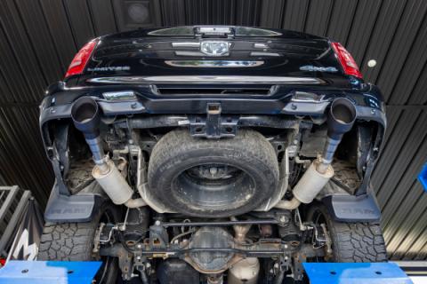 2019-2024 Ram 1500 5.7L Hemi Black Exhaust Tips, Armor BLK 5 Inch OD Dual Wall Angle Cut, Sold In Pairs MBRP