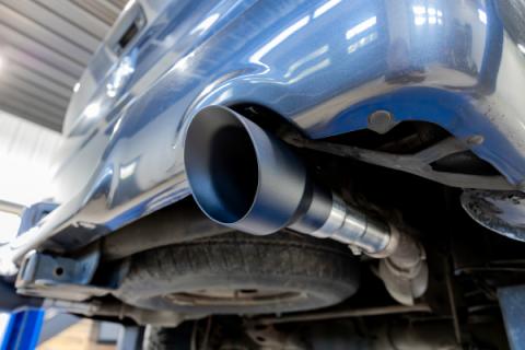 2009-2018 Ram 1500 and 2019-Up Ram 1500 5.7L Hemi Black Exhaust Tips, Armor BLK 5 Inch OD Dual Wall Angle Cut. Sold In Pairs MBRP