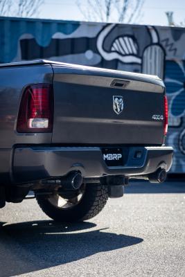 2009-2018 Ram 1500 and 2019-Up Ram 1500 5.7L Hemi Carbon Fiber Exhaust Tips, 5 Inch OD Dual Wall Angle Cut. Sold In Pairs MBRP