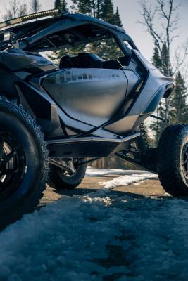 2024-Up Can-Am Maverick R, Black-Coated Steel, Rock Slider Kit MBRP