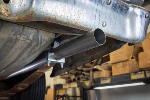 1966-71 Ford Fairlane 2.5 Inch X-Pipe Crossmember Back Rear Exit Exhaust Street Pro Mufflers Pypes Performance Exhaust