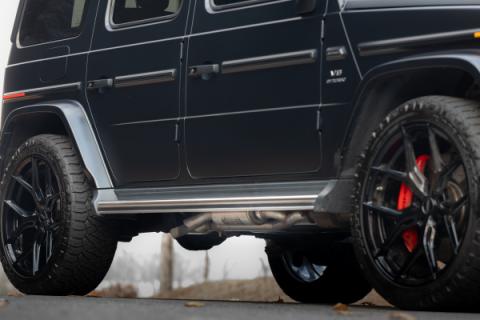 2019-2024 Mercedes-Benz G63 4.0TT V8 Armor Pro T304SS 2.5 Inch Pre-Axle Cat-Back, Dual Split Side, Quad Outlet, Active Profile MBRP