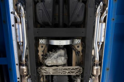 2019-2024 Mercedes-Benz G63 4.0TT V8 Armor Pro T304SS 2.5 Inch Pre-Axle Cat-Back, Dual Split Side, Quad Outlet, Active Profile MBRP