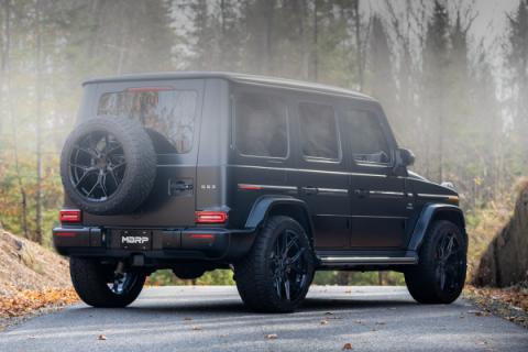2019-2024 Mercedes-Benz G63 4.0TT V8 Armor Pro T304SS 2.5 Inch Pre-Axle Cat-Back, Dual Split Side, Quad Outlet, Active Profile MBRP