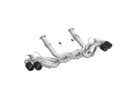 20-Present Chevrolet Corvette C8 6.2L Armor Pro Cat-Back Active Exhaust System Quad Rear Outlet with Carbon Fiber Tips MBRP
