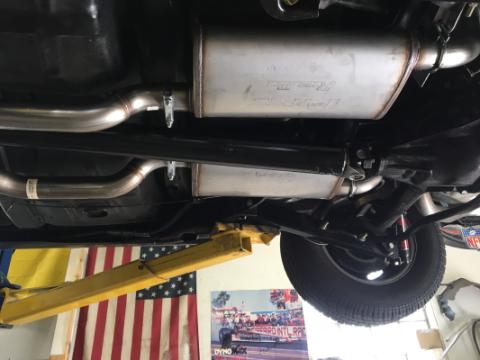68-72 Chevelle High Tuck 2.5 Inch Crossmember Back W/X-Pipe and StreetPro Mufflers System Pypes Performance Exhaust