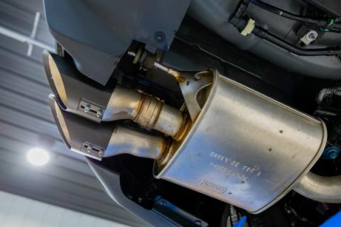 Black-Coated 4 Inch Quad Tip Cover Kit for 2015-2024 Ford Mustangs with Quad Tips MBRP