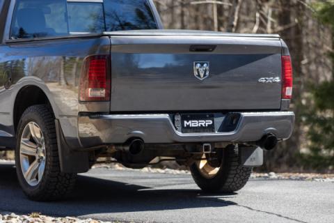 2009-2018 Ram 1500 and 2019-Up Ram 1500 5.7L Hemi Black Exhaust Tips, Armor BLK 5 Inch OD Dual Wall Angle Cut. Sold In Pairs MBRP