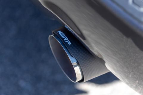 2009-2018 Ram 1500 and 2019-Up Ram 1500 5.7L Hemi Carbon Fiber Exhaust Tips, 5 Inch OD Dual Wall Angle Cut. Sold In Pairs MBRP