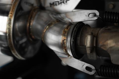 2001-2024 Polaris Sportsman 5 Inch Single Slip-on Muffler with Billet Tip Performance Series MBRP