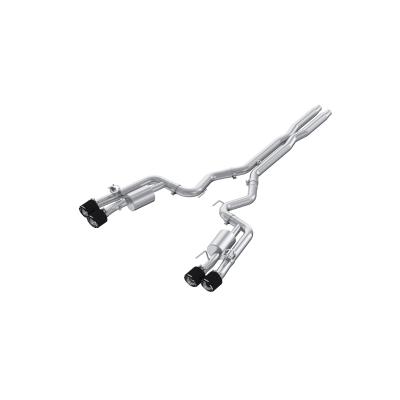 2024-Up Ford Mustang Dark Horse 5.0L Armor Pro 3-Inch Cat-Back Quad Split Rear with CF Tips Active MBRP
