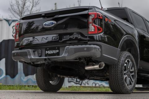 2024-Up Ford Ranger 2.3L Ecoboost Armor Lite Aluminized Steel 3-Inch Cat-Back Single Side Exit with Polished Tip MBRP