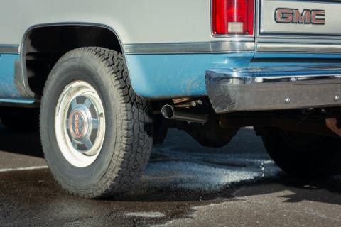 1975-1987 GM Truck 2.5 Inch Crossmember Back With H-Bomb H-Pipe Exhaust System Includes Catalytic Converters 409 Stainless Turbo Pro Mufflers Pypes Performance Exhaust