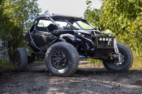 24-Present Can-Am Maverick R Black-Coated Front-Intrusion Bar MBRP