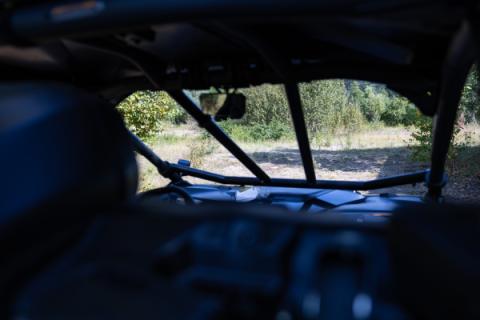 24-Present Can-Am Maverick R Black-Coated Front-Intrusion Bar MBRP