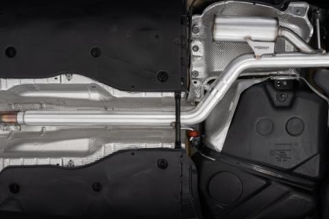 2022-Up Volkswagen Golf GTI MK8 T304 Stainless Steel 3 Inch Cat-Back 2.5 Inch Dual Split Rear with Carbon Fiber Tips MBRP