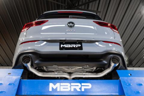 2022-Up Volkswagen Golf GTI MK8 T304 Stainless Steel 3 Inch Cat-Back 2.5 Inch Dual Split Rear with Carbon Fiber Tips MBRP
