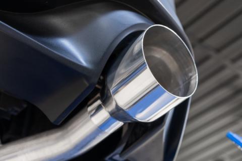 2022-Up Volkswagen Golf GTI MK8 T304 Stainless Steel 3 Inch Cat-Back 2.5 Inch Dual Split Rear with Carbon Fiber Tips MBRP