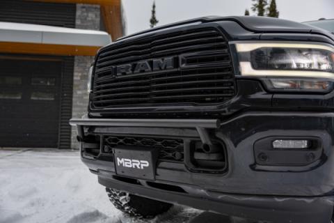 2019-Up Ram 2500 Black-Coated Bumper Light Mounting Bar MBRP