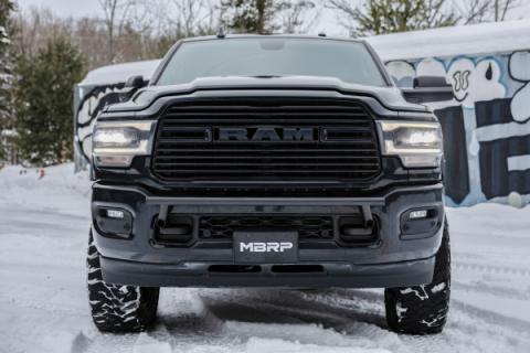 2019-Up Ram 2500 Black-Coated Bumper Light Mounting Bar MBRP